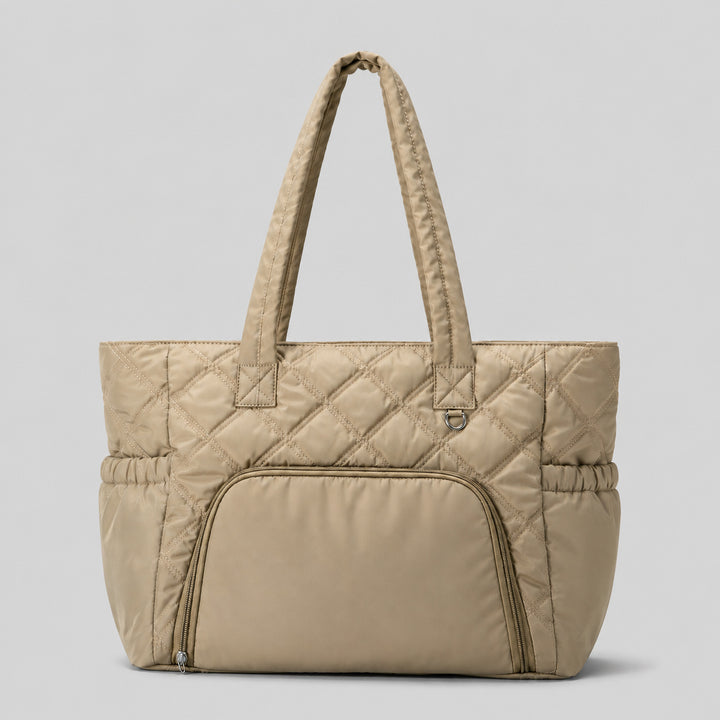 Quilted Multi-Compartment Travel Tote