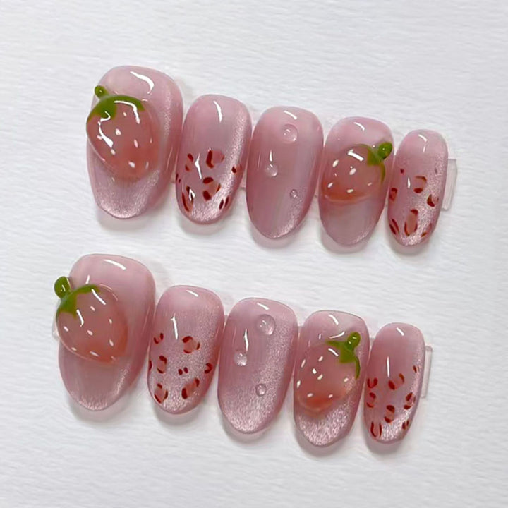 Fruit-Themed Press-On Nail Art Set