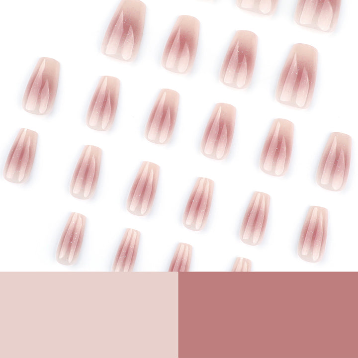 Artistic Nail Extensions with Glitter Accents Kalsten