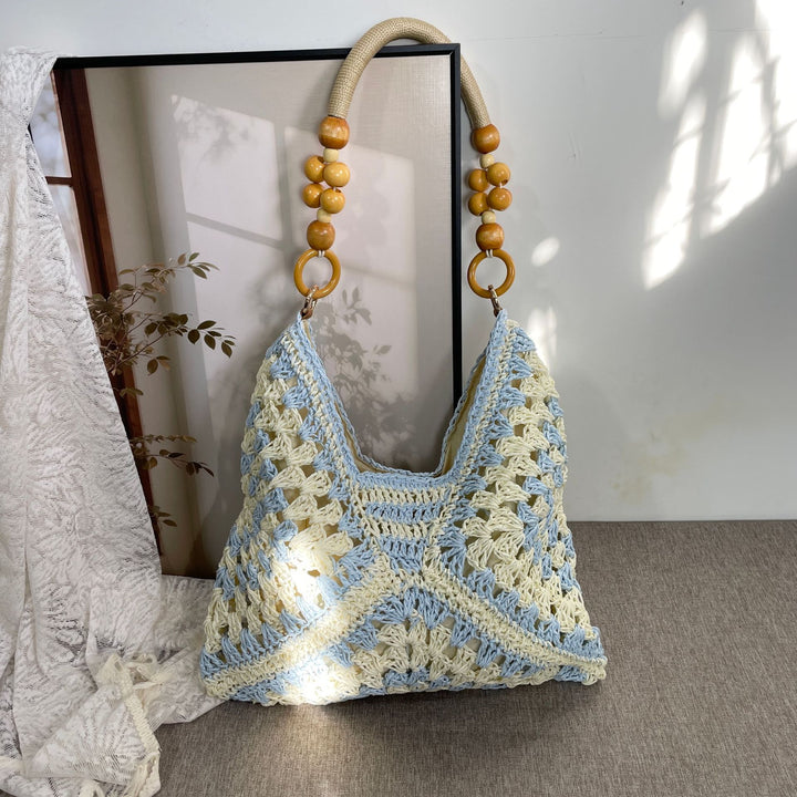 Hand-knotted Tote Bag in Boho Style Kalsten