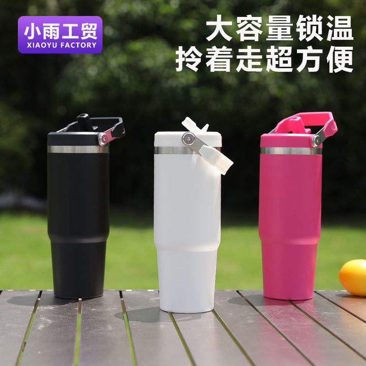 Unisex insulated cup with stable handling and practical folding device Kalsten