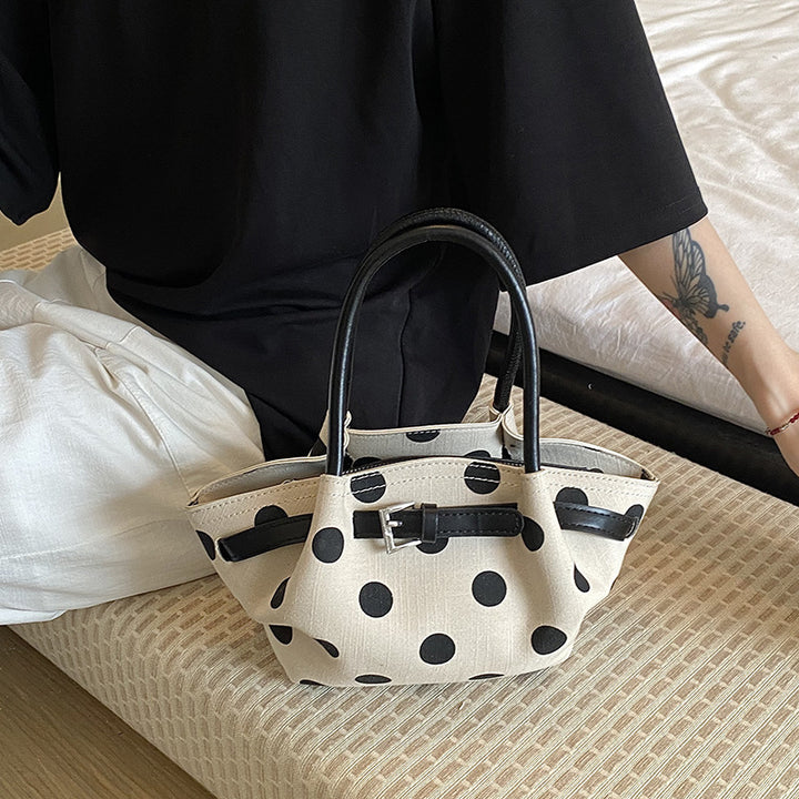 Polka Dot Structured Handbag Kalsten