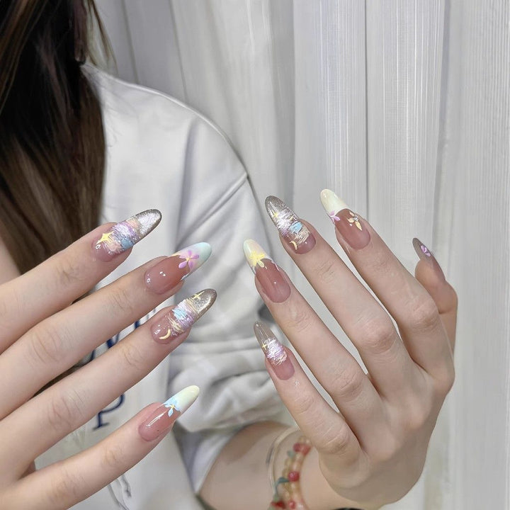 Artificial Nails in Stylish Ombre Design Kalsten
