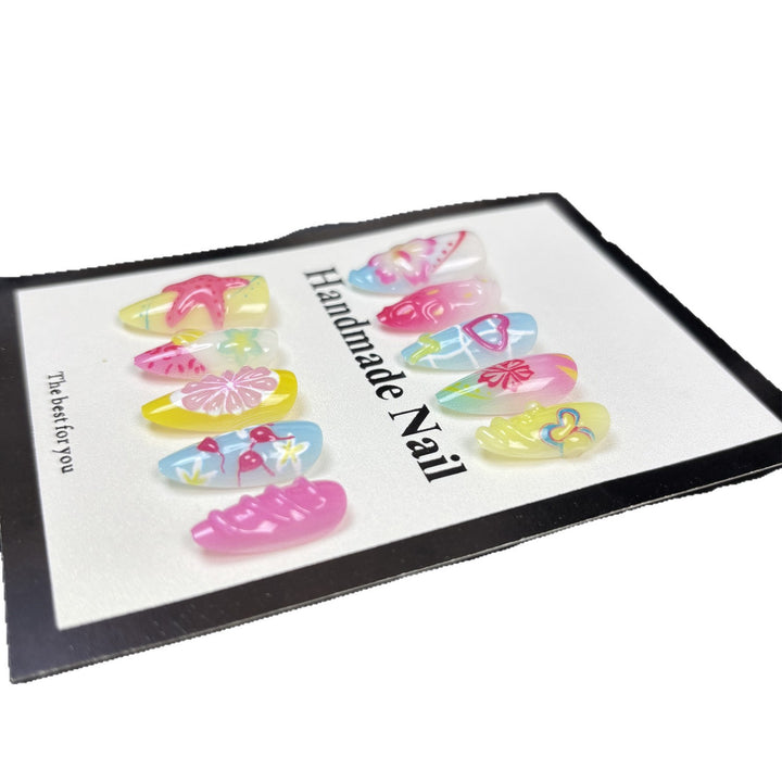Artistic Themed Press-On Nail Tips Kalsten
