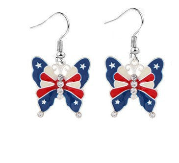 Ladies playful star earrings with crystal embellishment and hook closure Kalsten