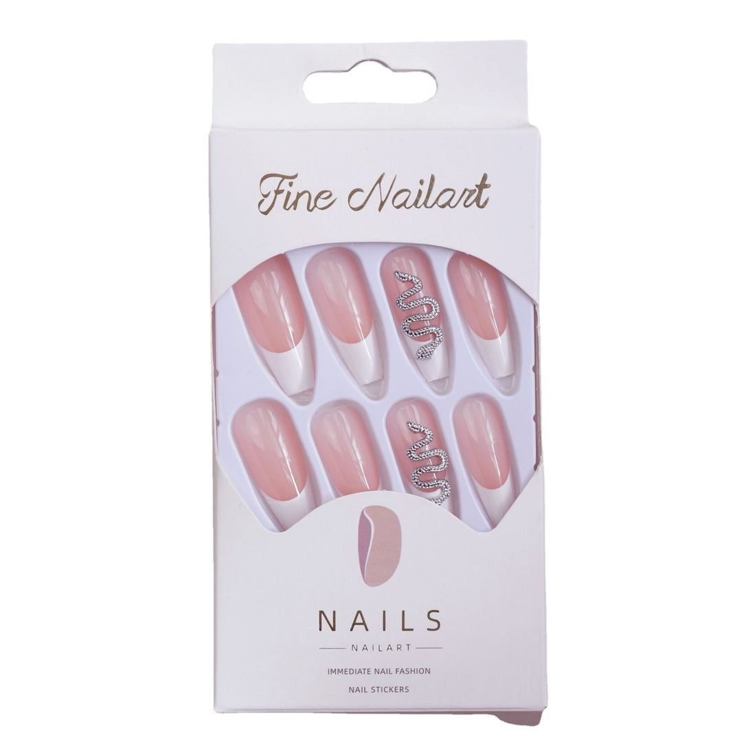 Artistic Rhinestone-Embellished Press-On Nail Kit