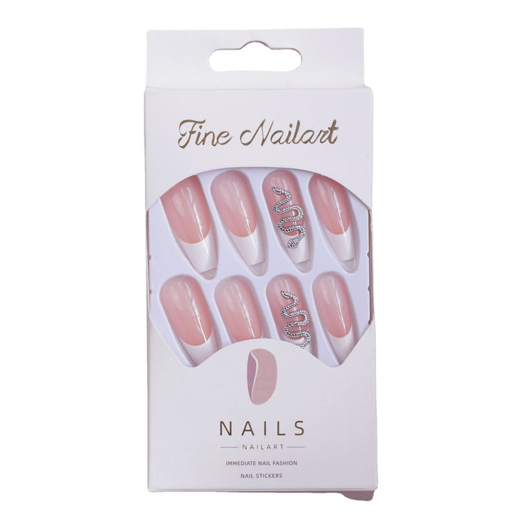 Artistic Rhinestone-Embellished Press-On Nail Kit