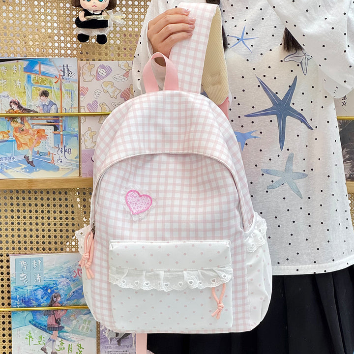 Stylish Checked Backpack Kalsten