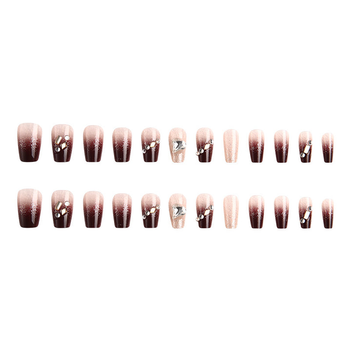 Artificials nails with glitter embellishments and elegant accents Kalsten