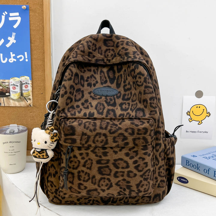 Stylish Leopard Print Backpack