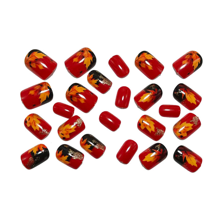 Artifical Nails in Autumn Leaf Design Kalsten