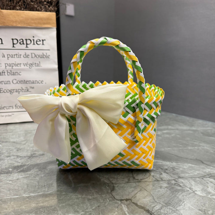 Playful basket bag with bow Kalsten