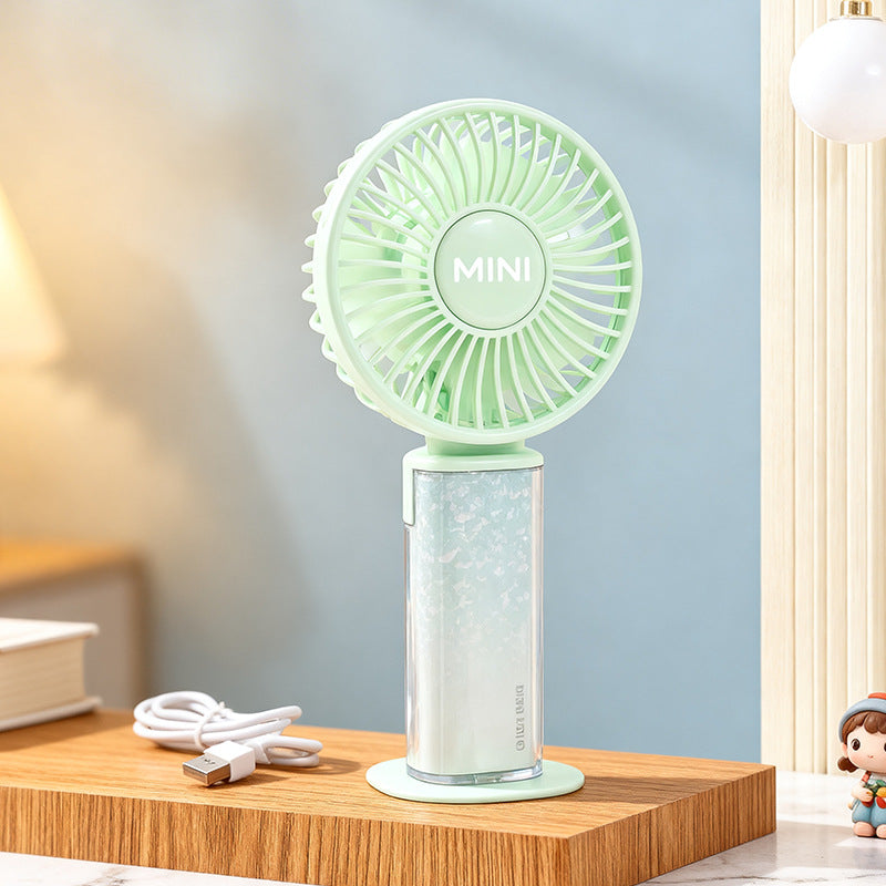 Unisex nan compact rechargeable handheld fan with foldable stand function and quiet motor Kalsten
