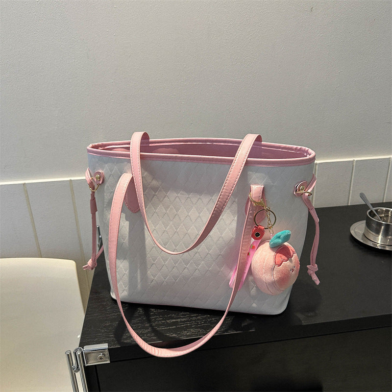 Quilted Pattern Handheld Tote Bag Kalsten