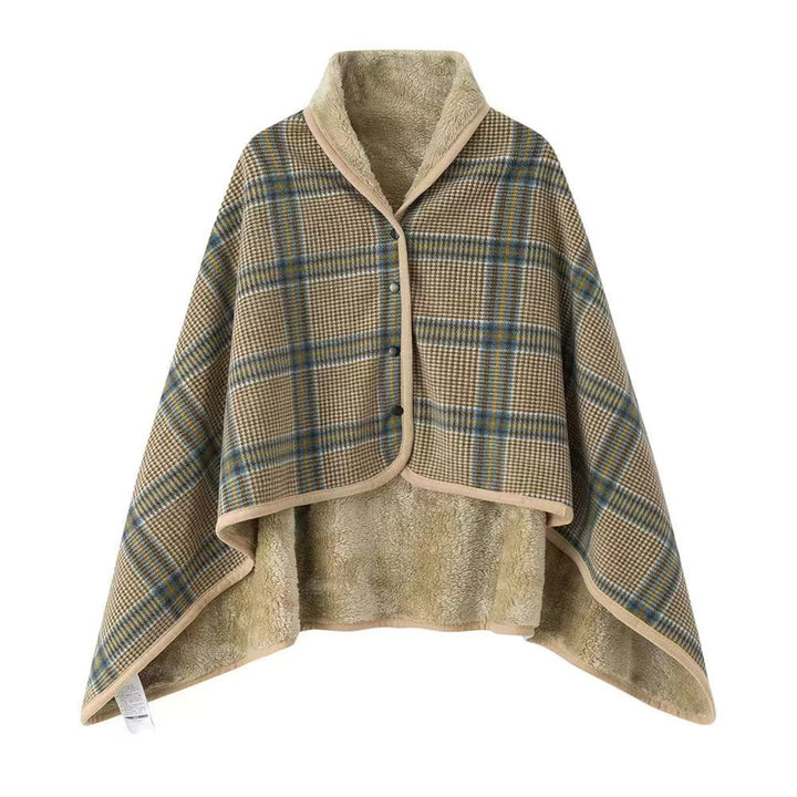 Women Comfortable Throw Blanket with Checkered Pattern Kalsten