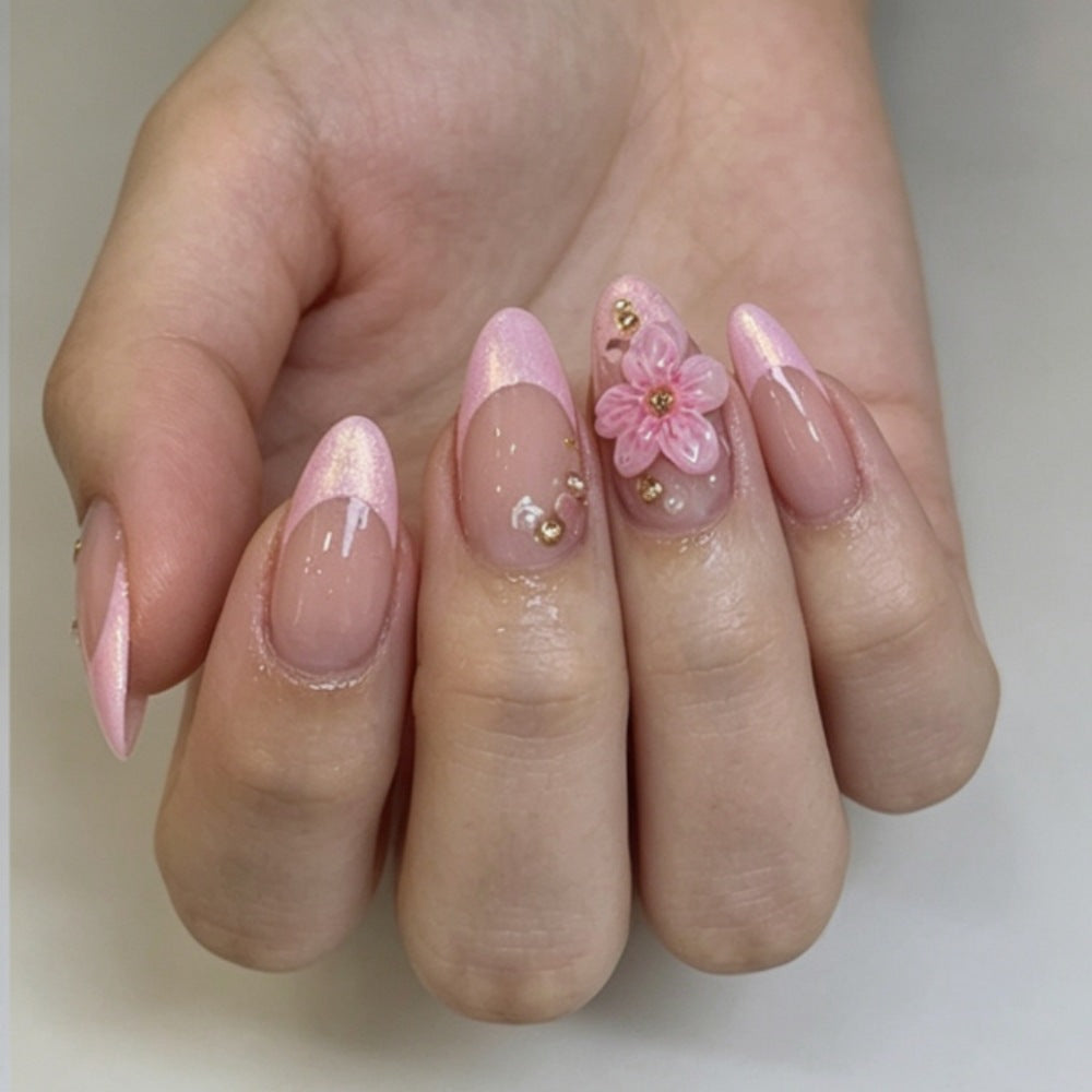 Artificial nails with floral 3D design Kalsten