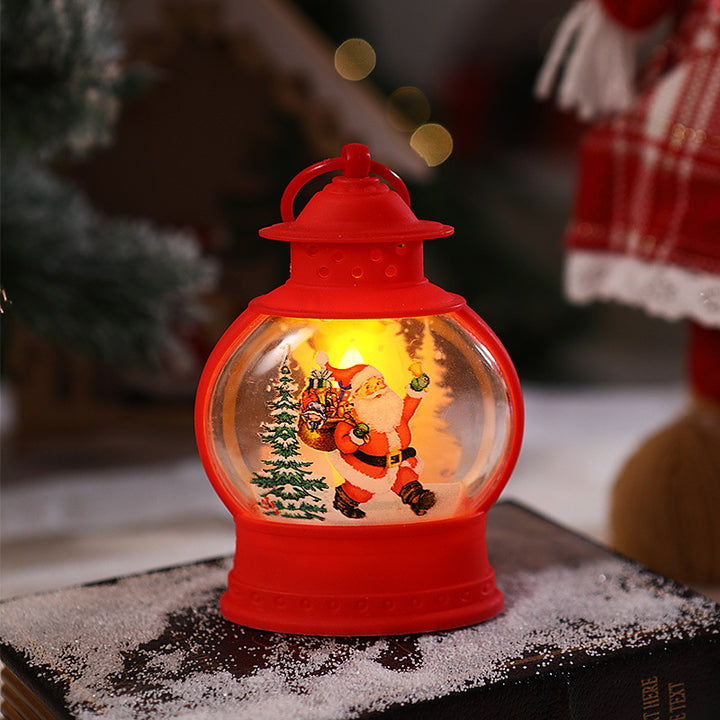 Decorative Christmas lantern with festive Santa motif Kalsten