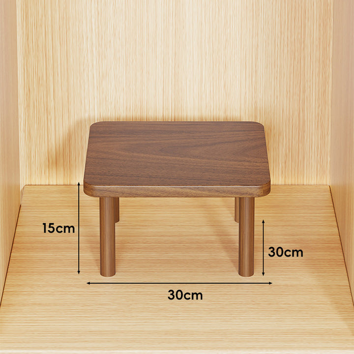 Adjustable Multi-Height Wooden Monitor Riser and Desktop Shelf