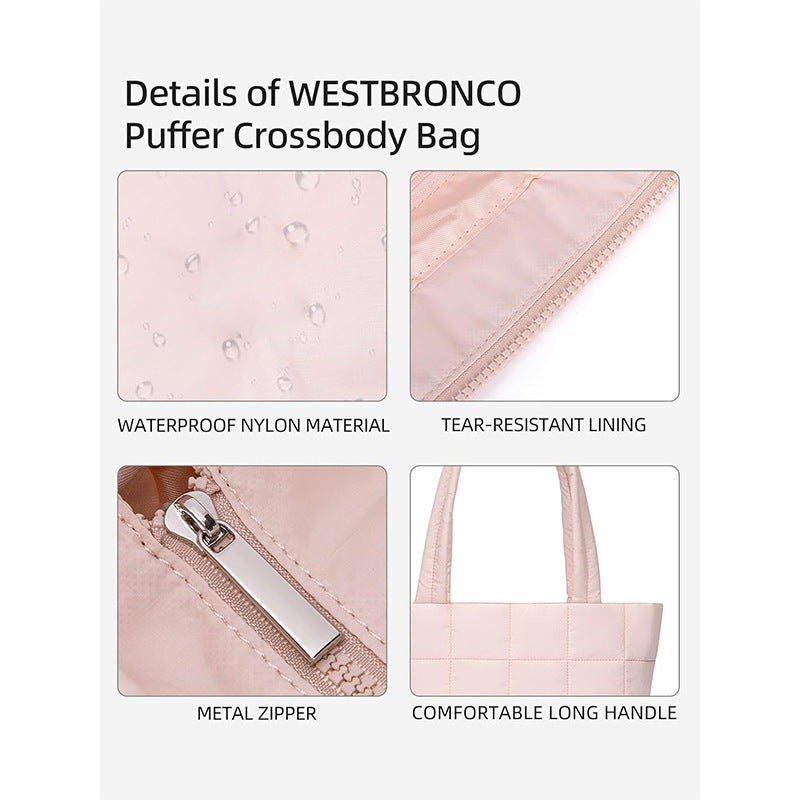Padded tote bag with innovative quilting Kalsten