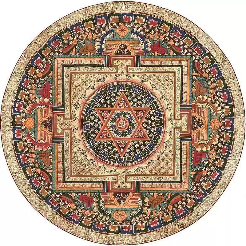 Round Vintage Area Rug