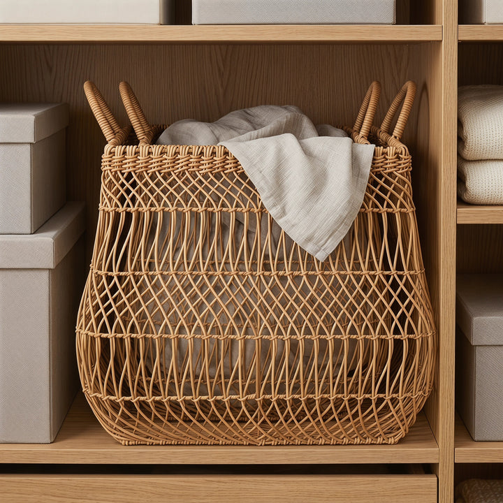 Handwoven Storage Basket with Open Design Kalsten