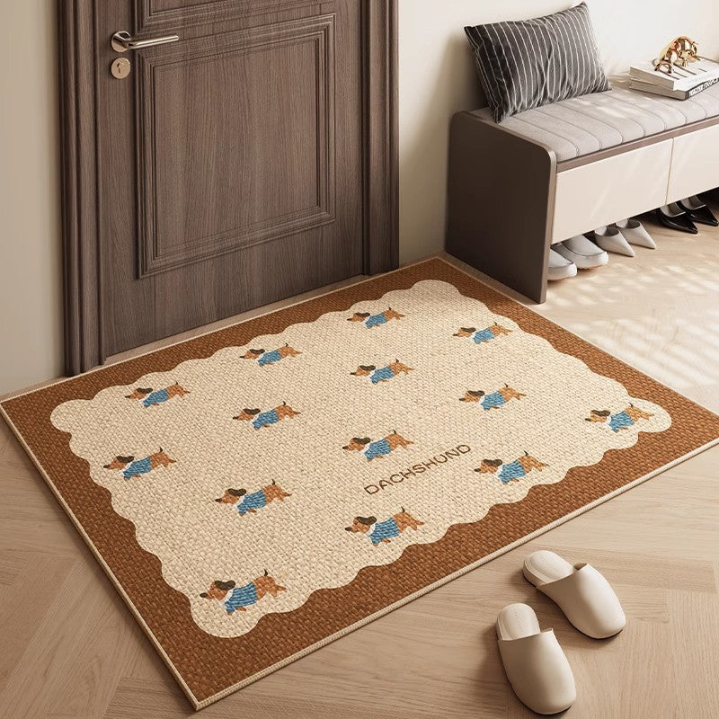 Decorative Dachshund Print Area Mat Kalsten