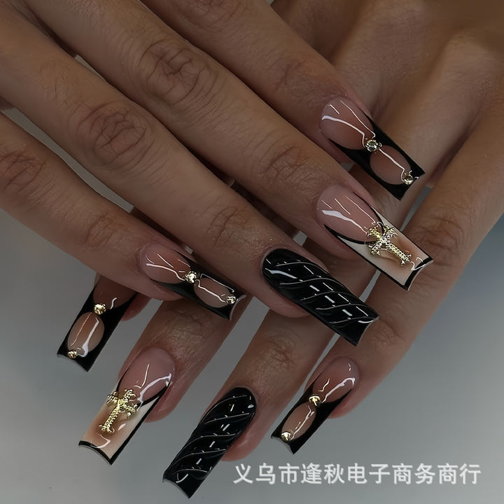 Decorative Long Press-On Nail Extensions Kalsten
