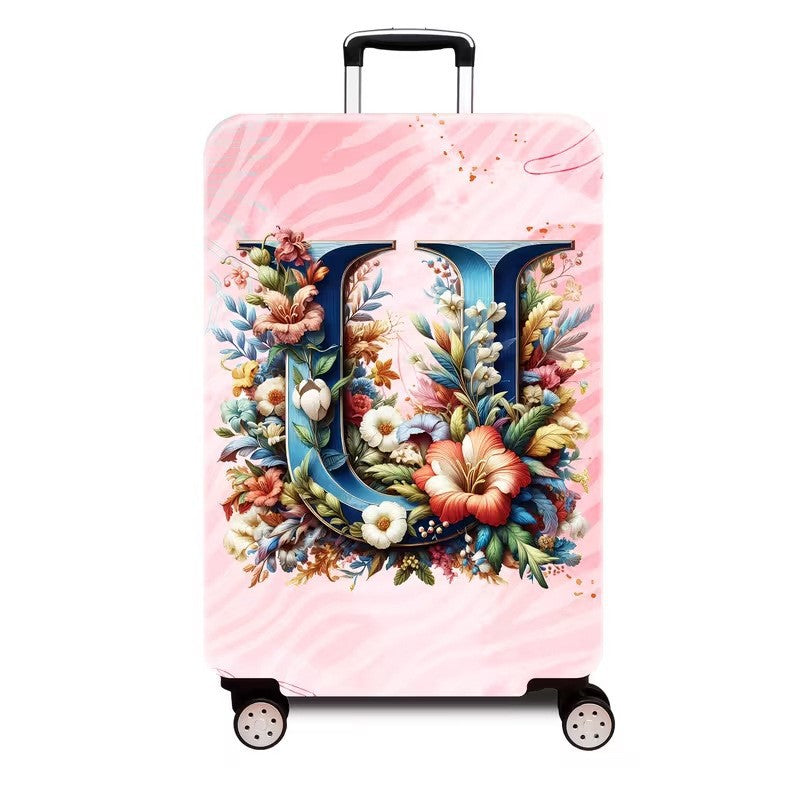 Ladies hard shell suitcase with luxurious floral design Kalsten