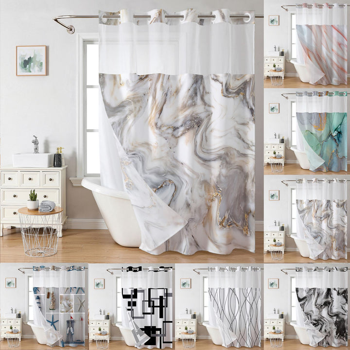 Marble-Design Shower Curtain Kalsten