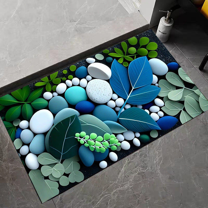 Artistic Garden-Themed Floor Mat