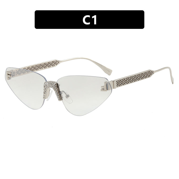 Women Designer Cat Eye Sunglasses with Sparkling Rhinestone Embellishment Kalsten
