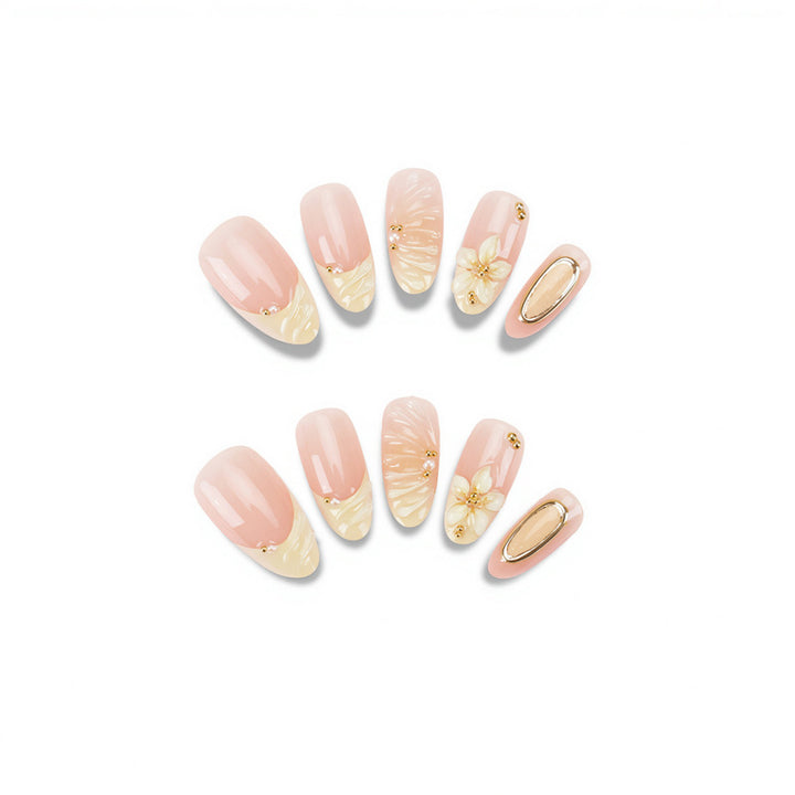 Elegant Floral Press-On Nail Set Kalsten 1789389044