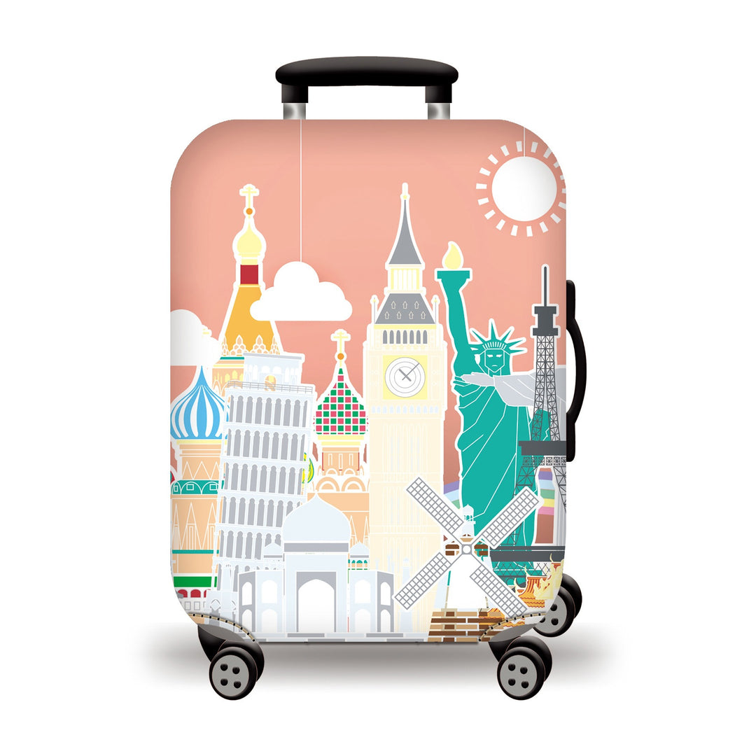Hard Shell Luggage with Earth Design Kalsten