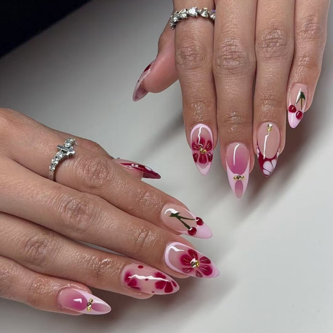Artful nail art with floral accents Kalsten