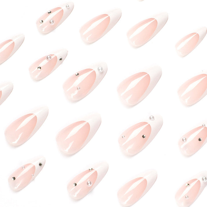 Artificial nail set with luxurious 3D accents and glitter embellishments Kalsten
