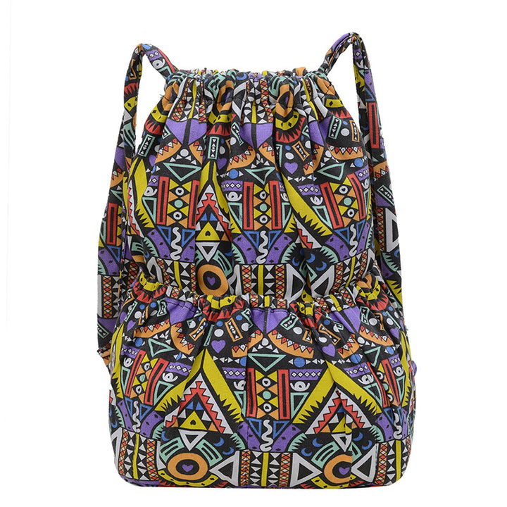 Drawstring Elephant Print Backpack Kalsten