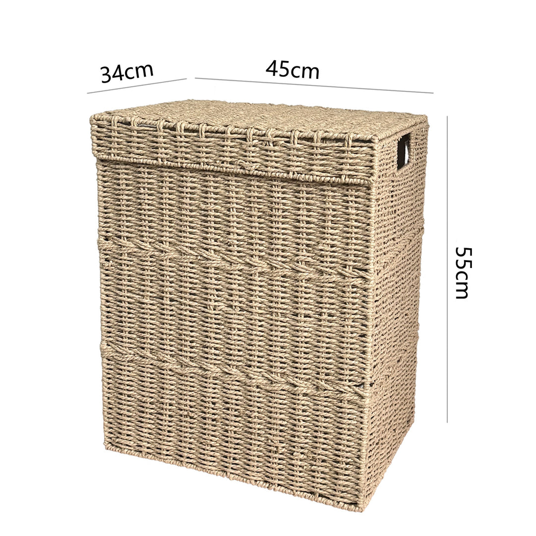 High-quality laundry basket with lid and handles Kalsten