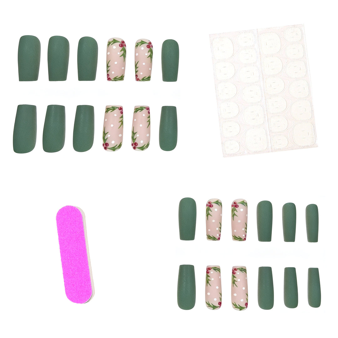Festive Holly Nail Art Enhancements Kalsten