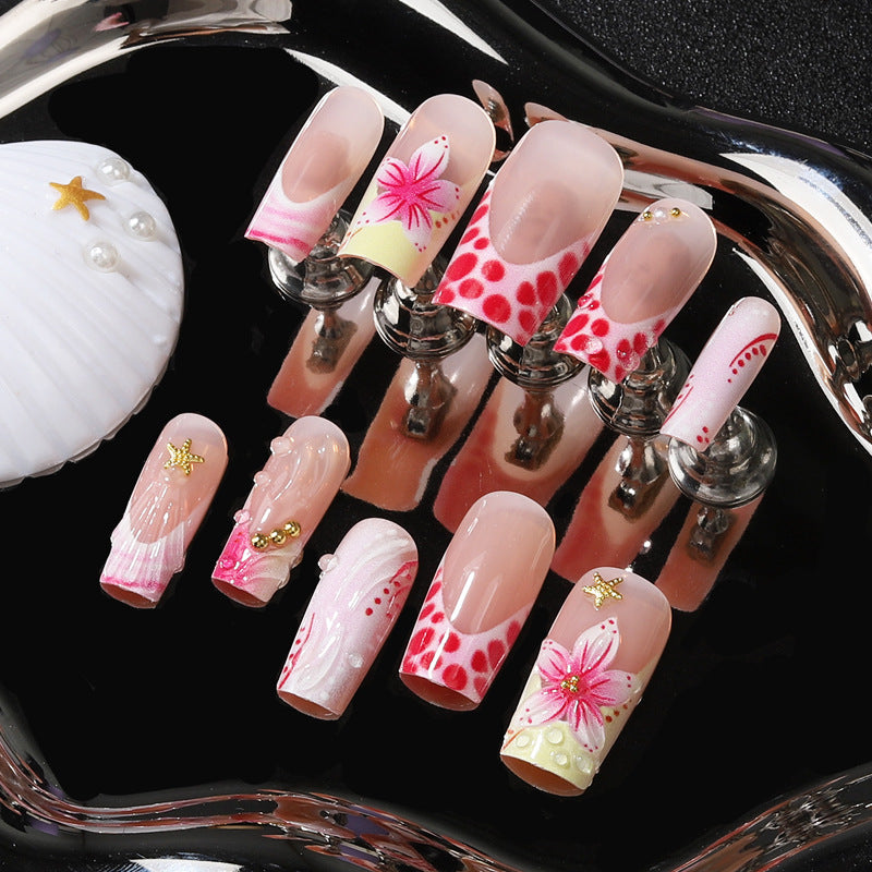 Floral Design Press-On Nail Tips Kalsten