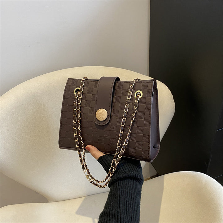 Textured Faux Leather Handbag