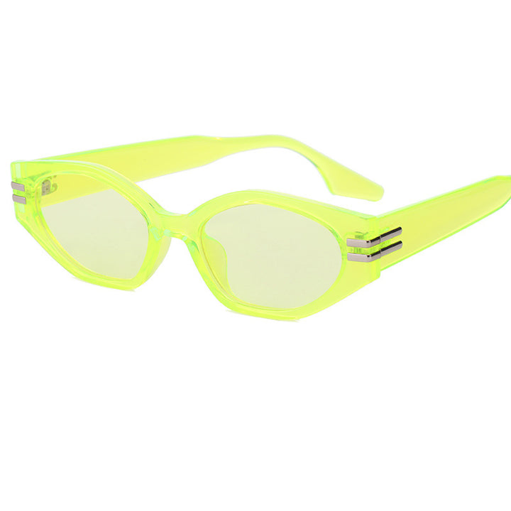 Women striking vintage sunglasses with asymmetric frame Kalsten