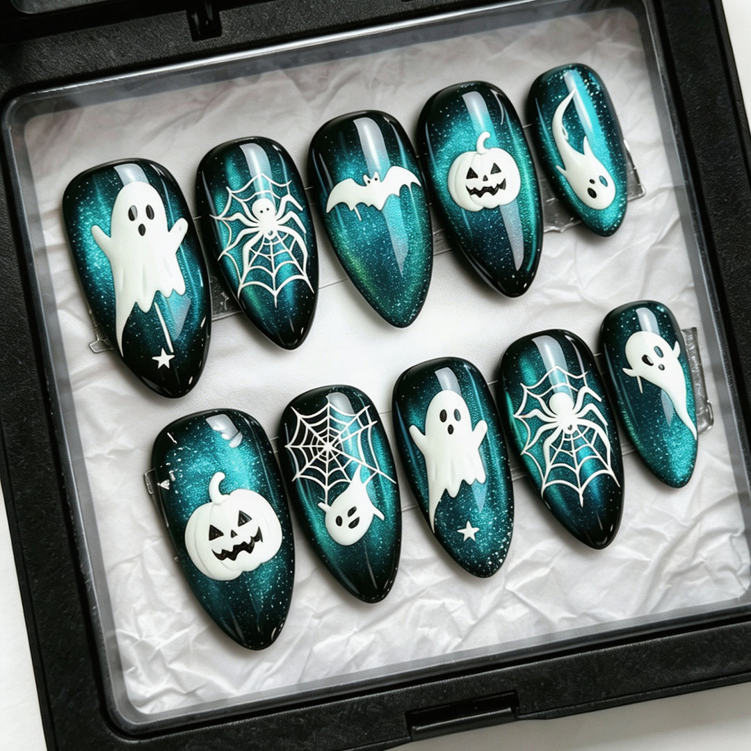 Halloween-Themed Press-On Nail Art Set Kalsten