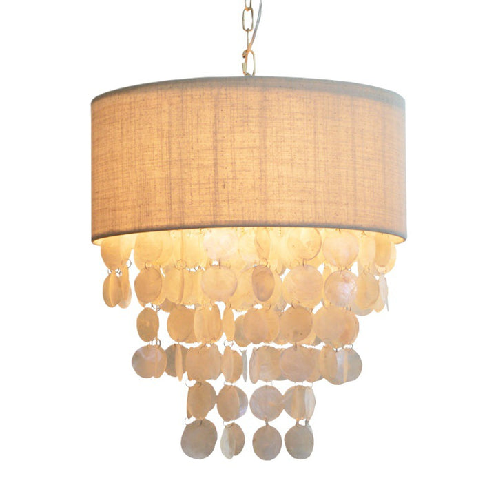 Elegant Capiz Shell Pendant Light