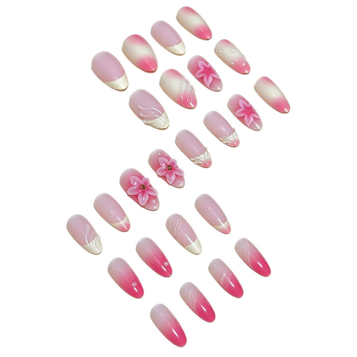 Elegant Press-On Nail Tips with Decorative Bow Kalsten