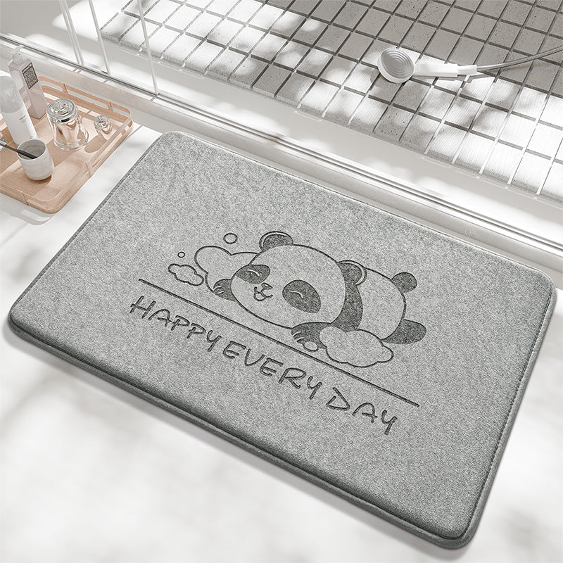 Playful Bunny Design Bath Mat Kalsten
