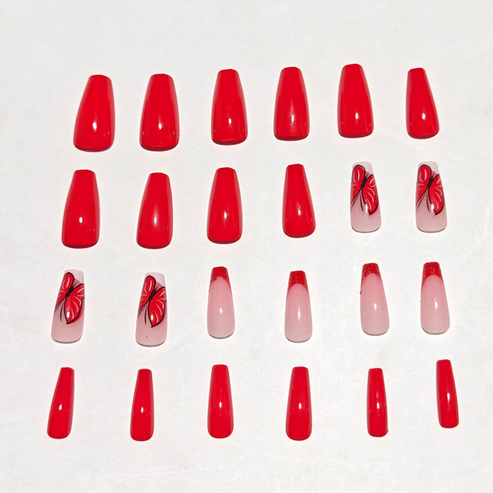 Artistic Butterfly Press-On Nail Art Kalsten