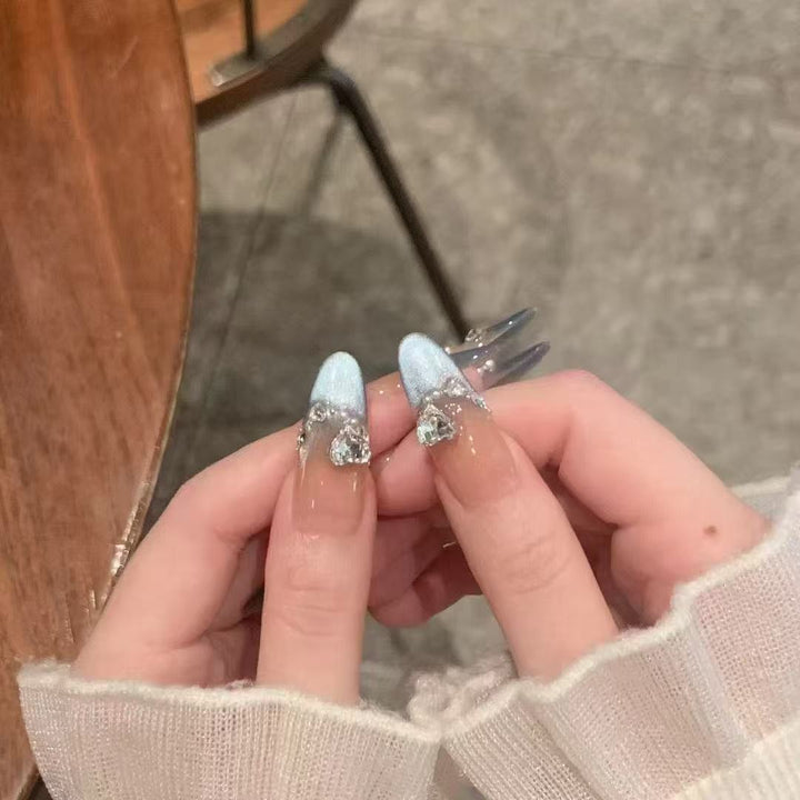 Elegant Crystal-Embellished Press-On Nails Kalsten