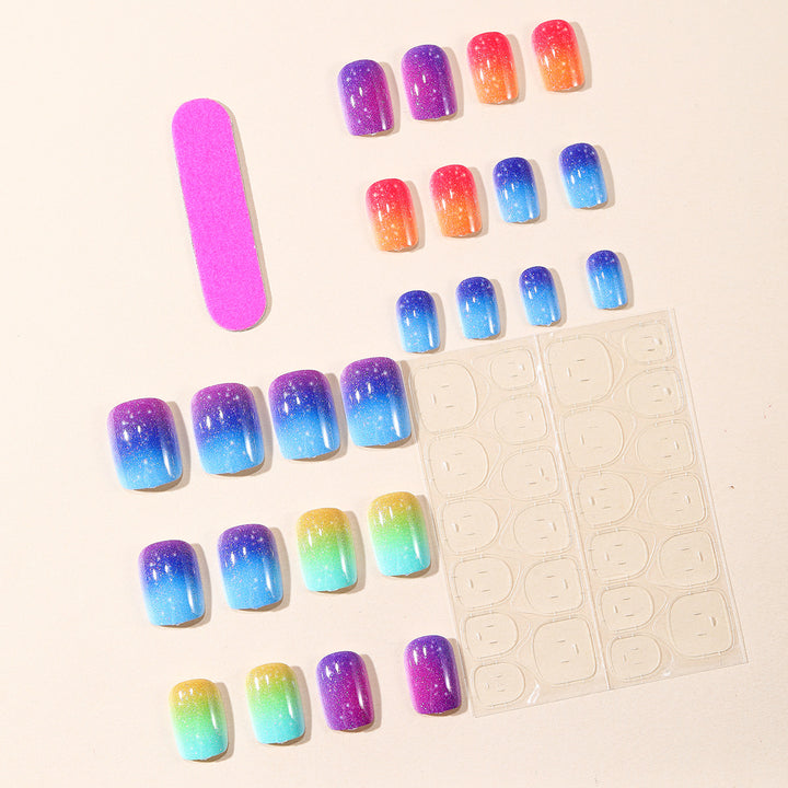 Glittering Gradient Acrylic Nail Art Extensions Kalsten