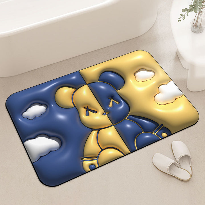 Cozy Cartoon Theme Bath Mat
