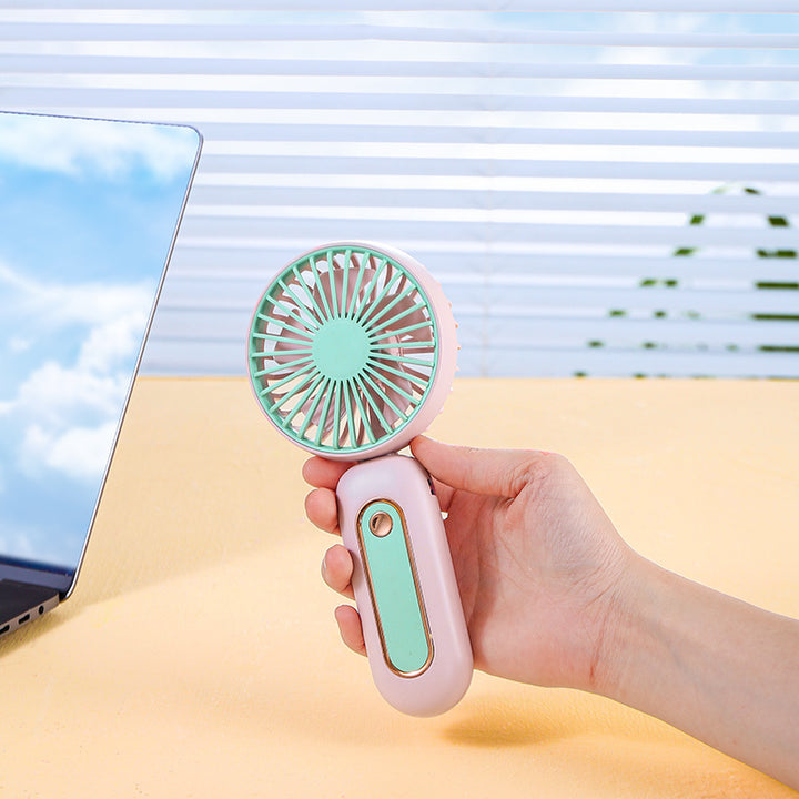Unisex Portable Hand Fan with LED Display and Ergonomic Handle Kalsten